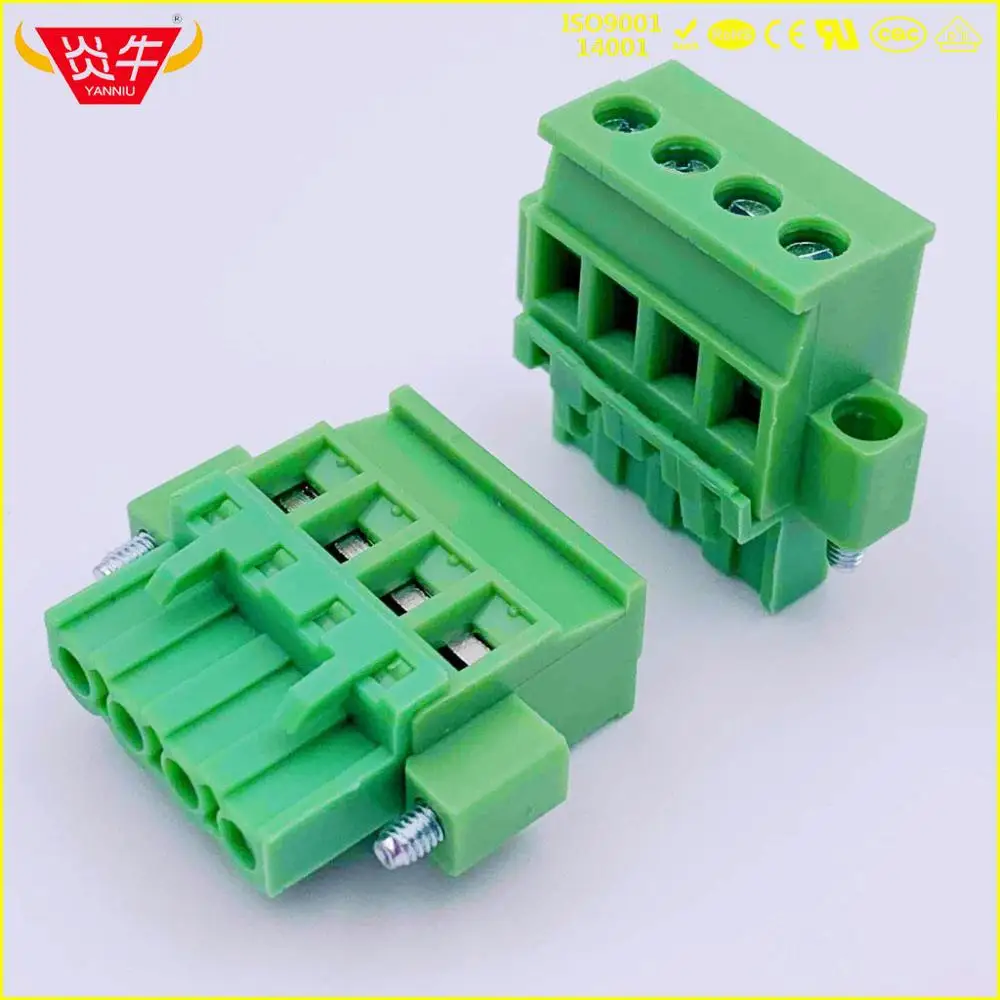 2EDGKAM-5.0-4P KF2EDGKAM-5.0-2P женский 2EDGKAM 5,0 мм 2PIN с фланцем PCB разъем плагин клеммные блоки MVSTBW 2,5/2-ST 1835478 PHOENIX - Цвет: 2EDGKAM-5.0-4P