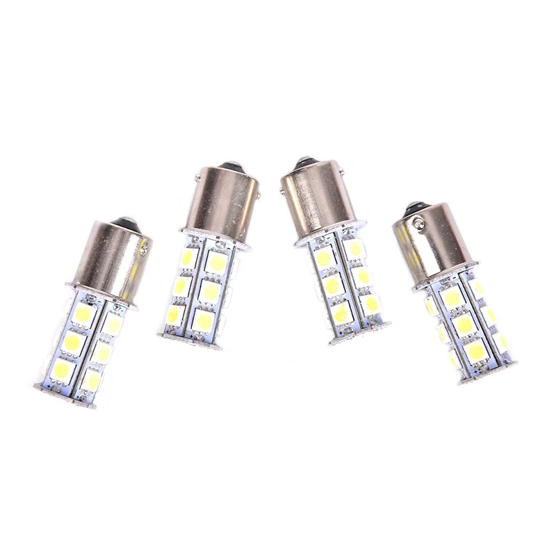 

4 шт 12V 1156 BA15S 5050 18smd светодиодный белый автомобиль задний стоп-сигнал светильник лампочка Fb