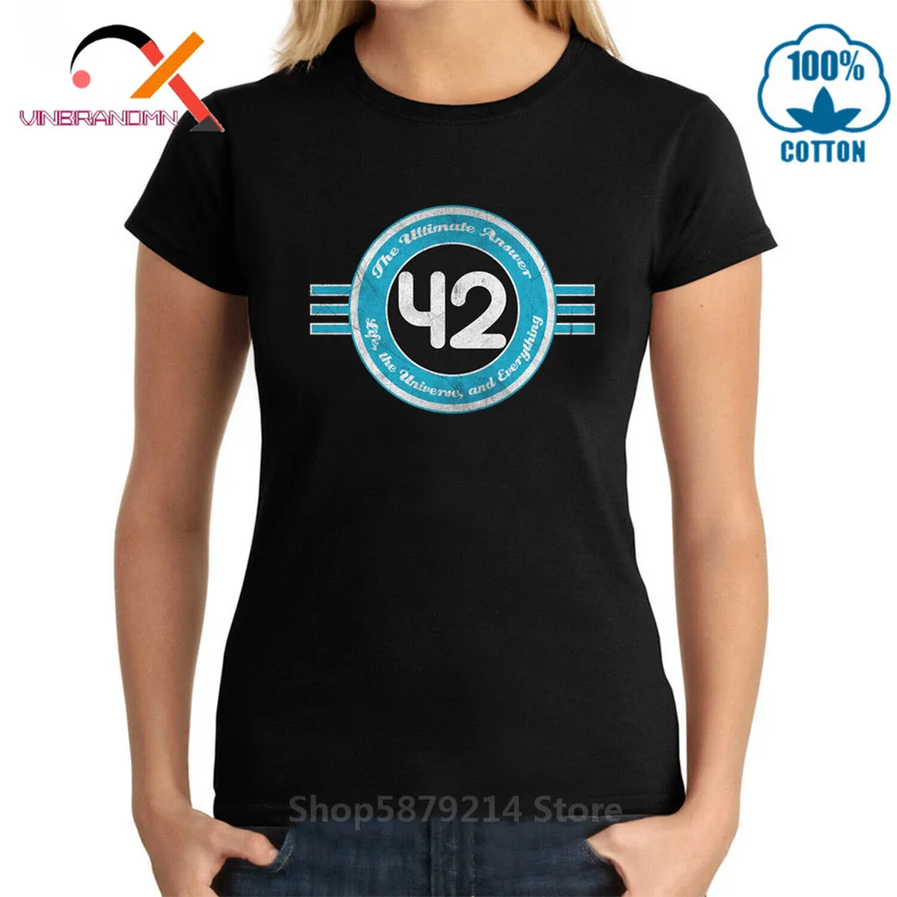 Женская футболка в стиле ретро с надписью Answer To Everything 42 Оригинальная itchhiker Guide The