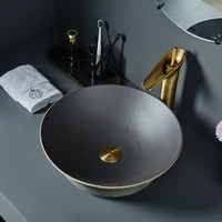 new bamboo hat ceramic basin on stage art retro washbasin innovative basin on stage single basin household style