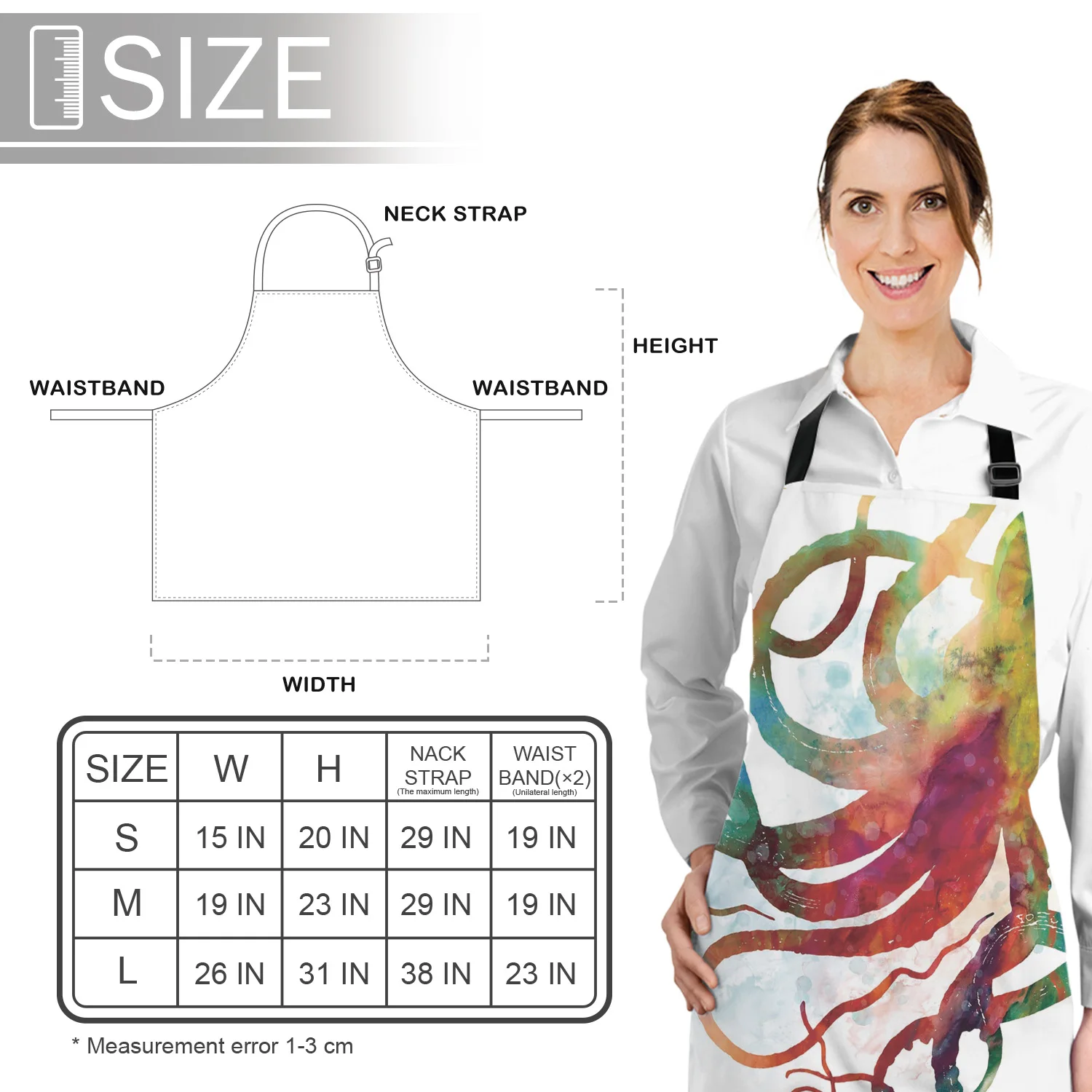 Красочные Осьминог Ктулху Кухонные фартуки Барбекю нагрудник фартук для