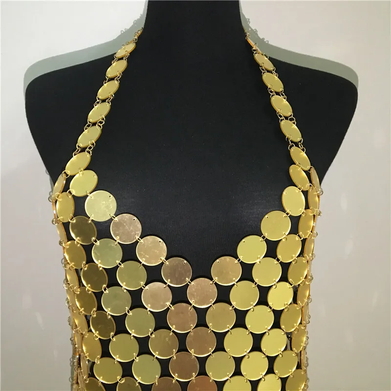 Женское акриловое мини платье с блестками и открытой спиной сексуальное