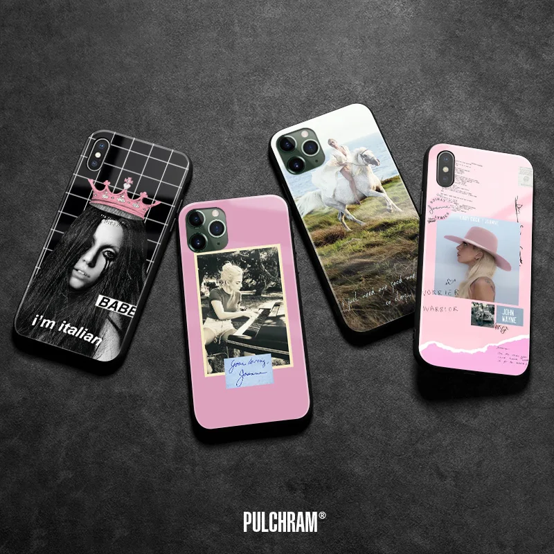 Lady JOANNE GAGA Fashion TPU soft silicone glass Phone Case cover shell For Apple iPhone 6 6s 7 8 Plus X XR XS 11 Pro max