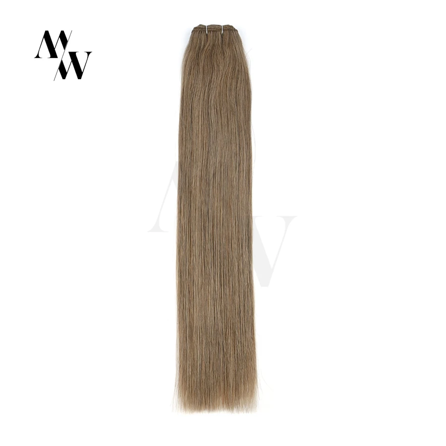 

MW Black Brown Blonde Remy Human Hair Weft Extensioins 100% Natural Straight Brazilian Hair Weaves Bundles 100g/pc 20"24"