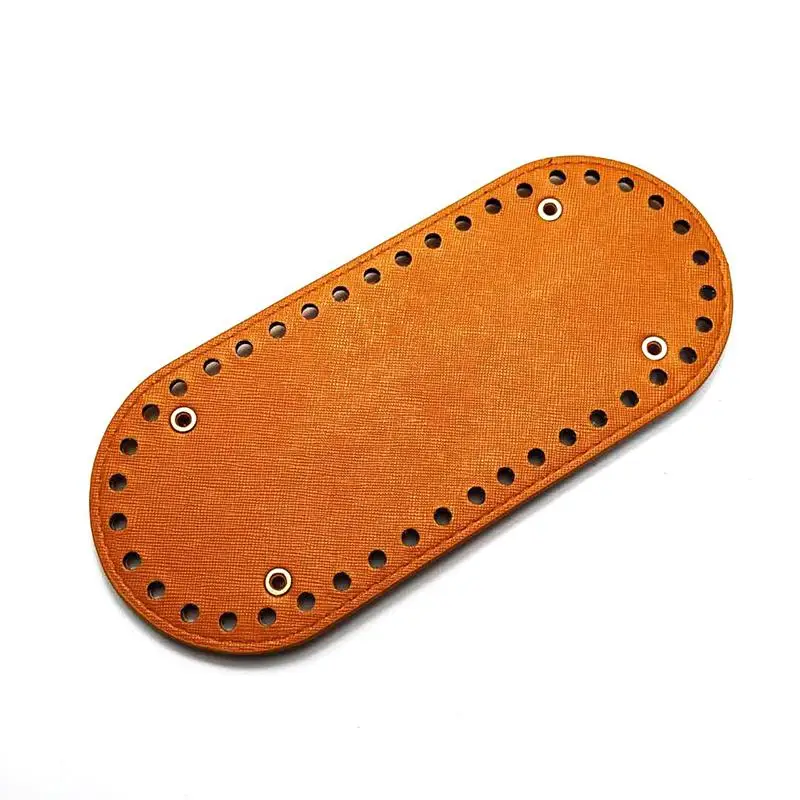 Oval 1 15*15 см круглое дно для вязания Сумки из искусственной кожи 48 отверстий заклепки женские сумки ручной работы DIY аксессуары для сумок - Цвет: Oval 1