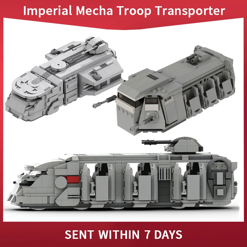 

Imperial Troop Transport with General Robot Bricks DIY Space Military Wars Assembly Vehicle Building Blocks Toys for Kids