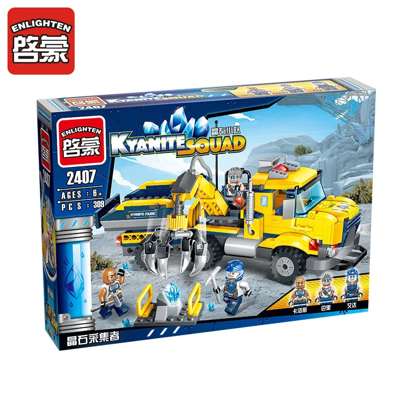 309pcs Crystal Collector 2407 Mining Vehicle Intelligence Enlightenment Development Compatible Building Block Children Toy Gifts | Игрушки и