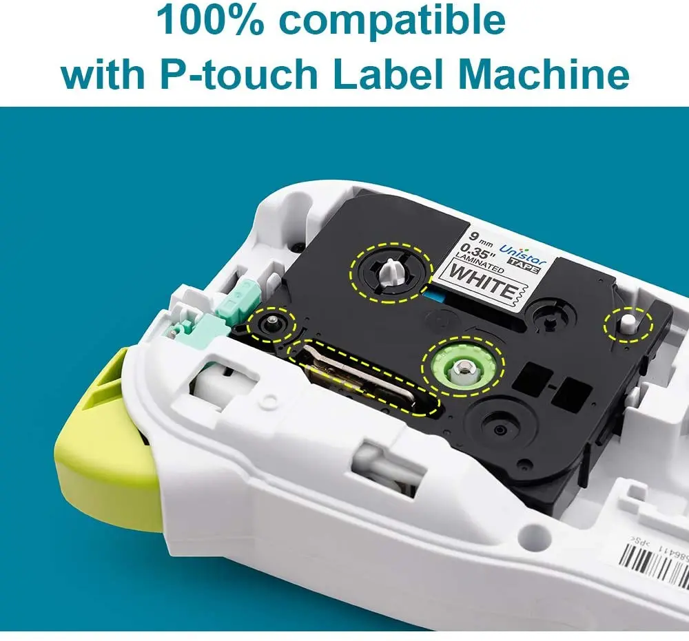 Юнистар TZ-221 запечатанных лент совместимый для брата принтер этикеток 9 мм