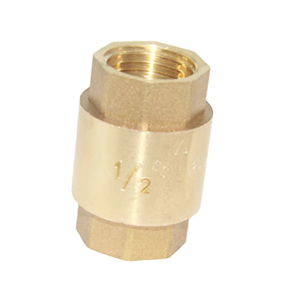 Фото 1/2'' NPT Brass Internal Threaded Air Compressor Check Valve Spring Vertical Non Retrun Обустройство дома 1/2'' NPT Brass Internal Threaded Air Compressor Check Valve Spring Vertical Non Retrun Обустройство дома
