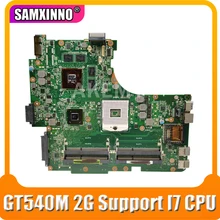N53SN Motherboard W/  4*Slots GT540M 2G Support I7 CPU For ASUS N53S N53SV N53SN N53SM laptop Motherboard N53SM Mainboard