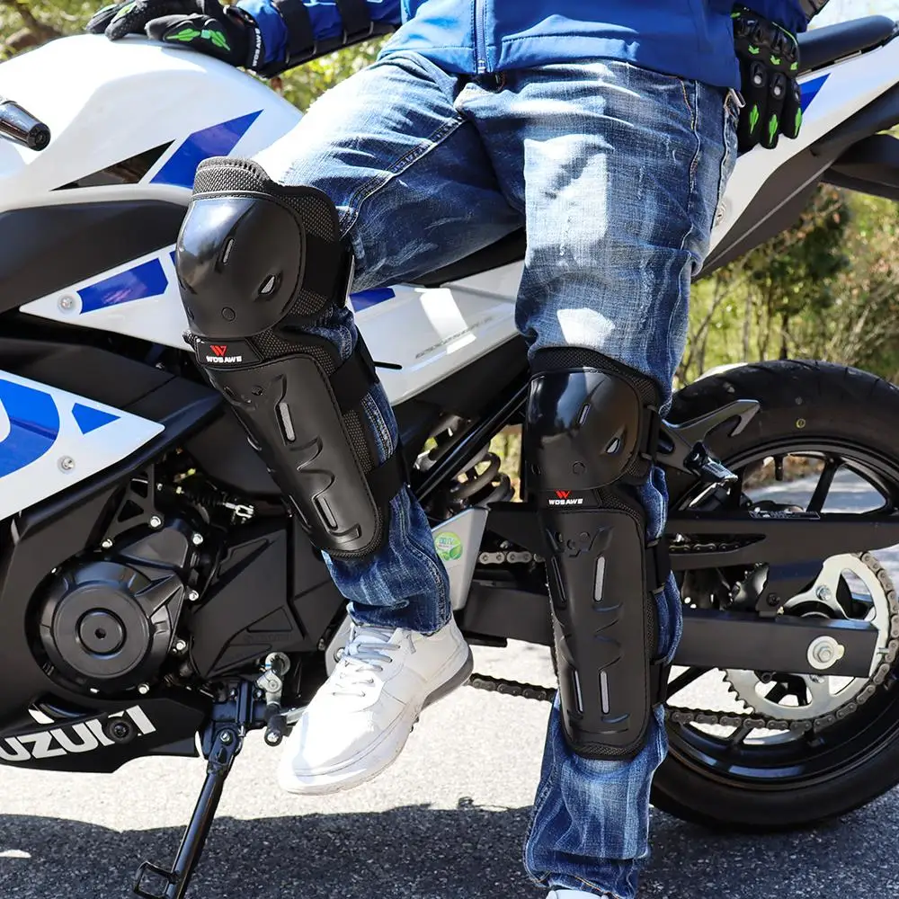 Наколенники WOLFBIKE спортивные для подростков прочный полиэтиленовый чехол защиты