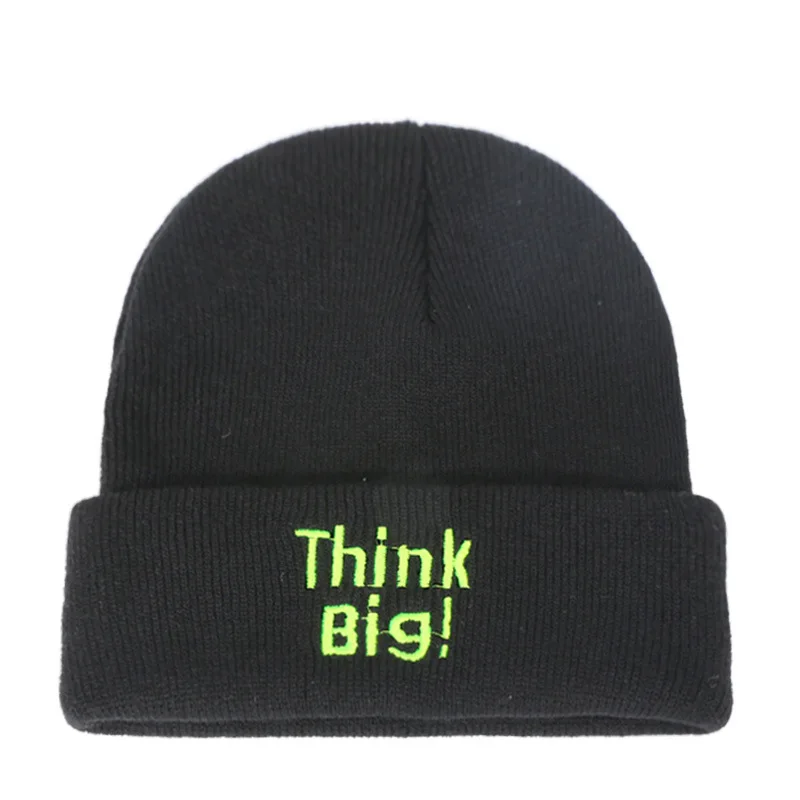 

Hip-Hop Embroidered Lettering Cap Unisex Knitted Hat Embroidered Knitted With A Hood Cap Cute Hats For Women Women's Knitted Hat
