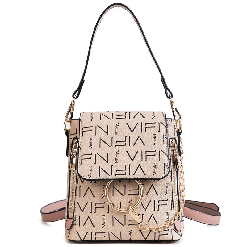 

Bags for Women Letter backpack Female new style trend fashion Color contrast Letter handbag backpack All-match travel bag