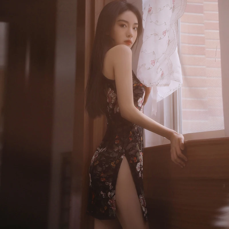 2021 китайское платье Сексуальное Кружевное cheongsam сексуальное qipao Холтер