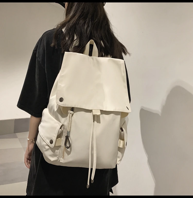 

2737 версия школьного рюкзака Harajuku ulzzang, студенческий рюкзак в студенческом стиле, повседневный однотонный рюкзак