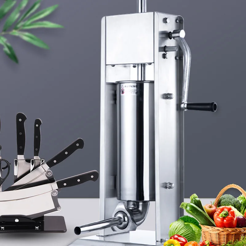 Ручной шприц для приготовления колбасы 2 скорости вертикальный из нержавеющей