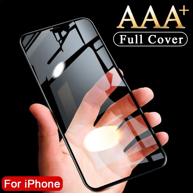 AAA+ Полное покрытие закаленное стекло для iphone 11 Pro X XR XS MAX стекло iphone 11 Pro защита экрана защитное стекло на iphone 11