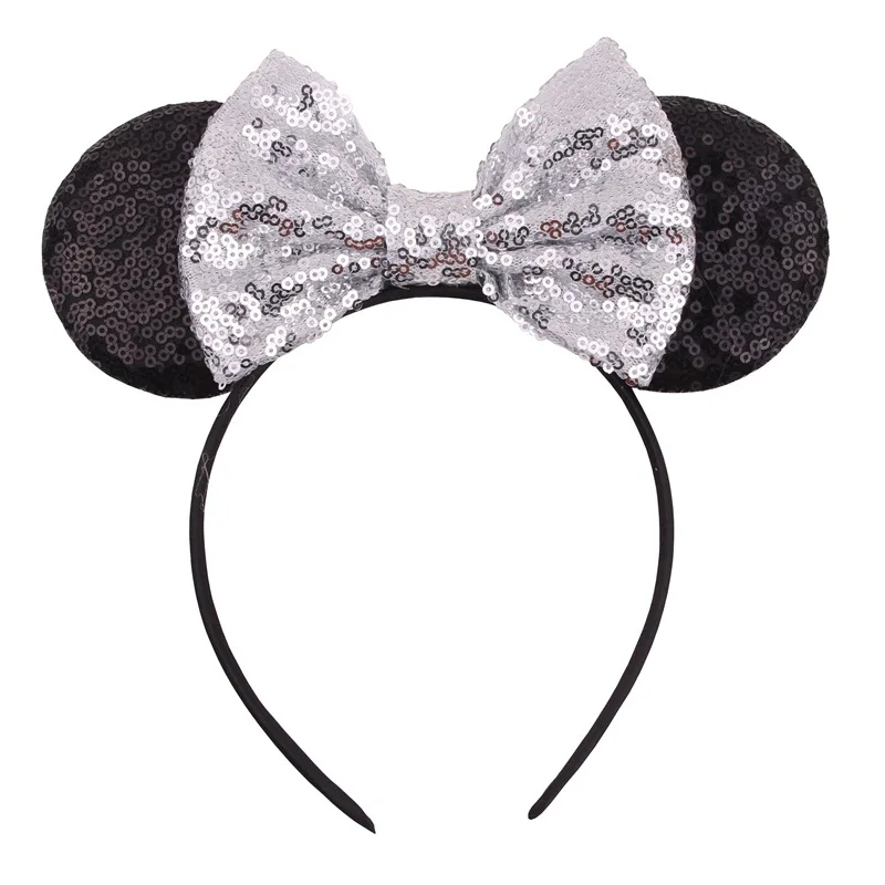 Повязка на голову с бантом и блестками для девочек|Рождественские повязки| |