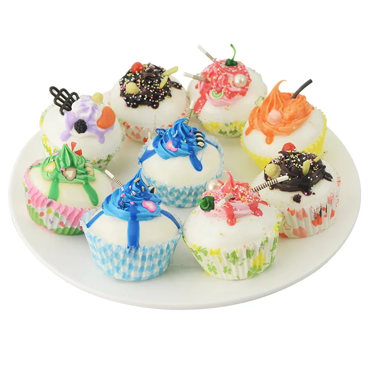 

Simulation Fruit Cake Bread Model Photo Props Dec Artificial Cream Cupcake Fake Ice Cream Cake Funny Toys Cake Shop Display Dec
