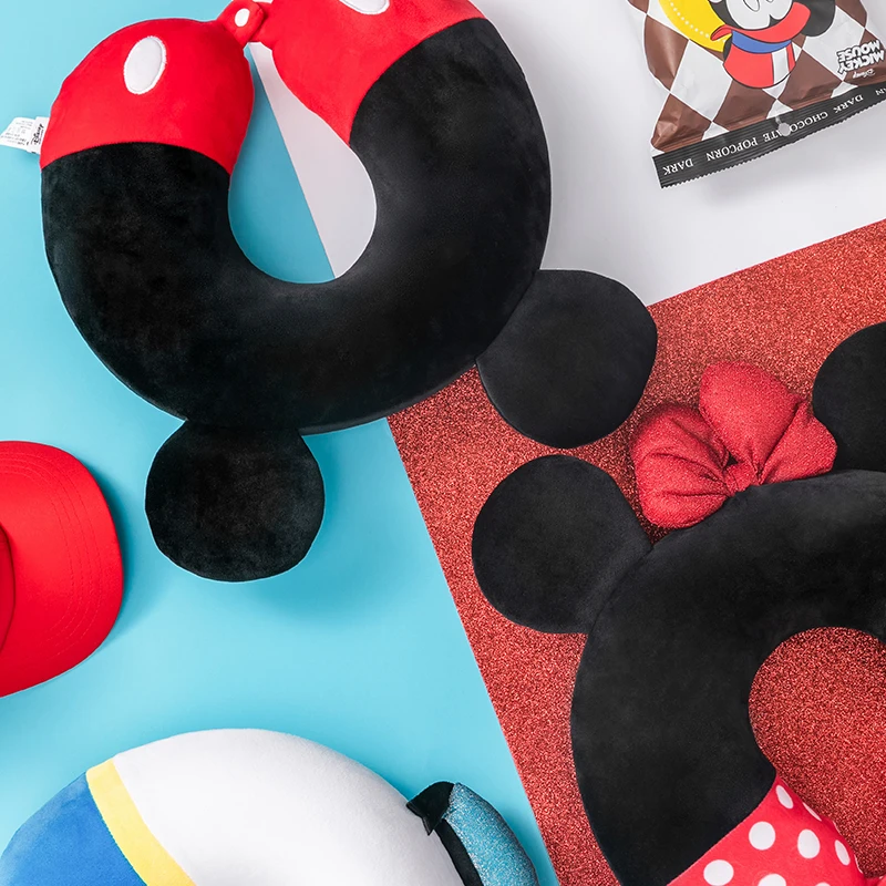 Disney Микки Маус хлопковая подушка с памятью u-образная Милая для путешествий из