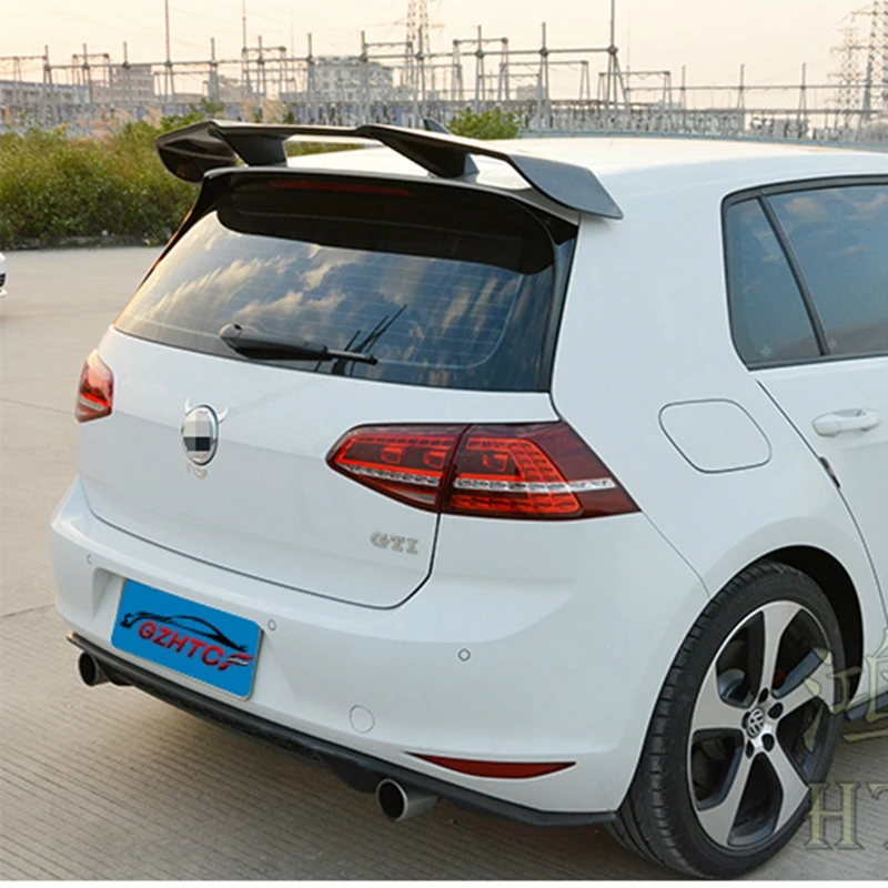 Для Volkswag Golf 7 MK7 Revozport Style 2014-2017 углеродное волокно задний спойлер на крыло крышу