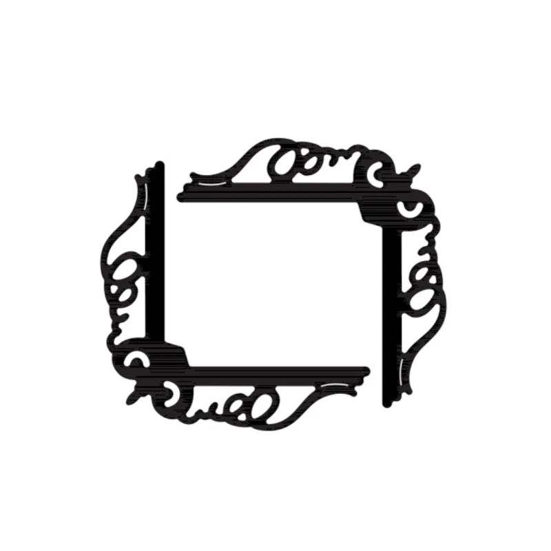 Укладка слоев цветов ретро углы дикие цветы призраки животные режущие штампы для