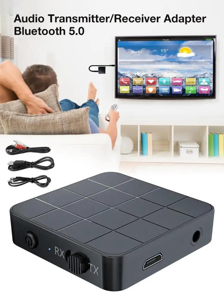 Bluetooth 5 0 аудио передатчик приемник адаптер 2 в 1 беспроводной приемопередатчик для