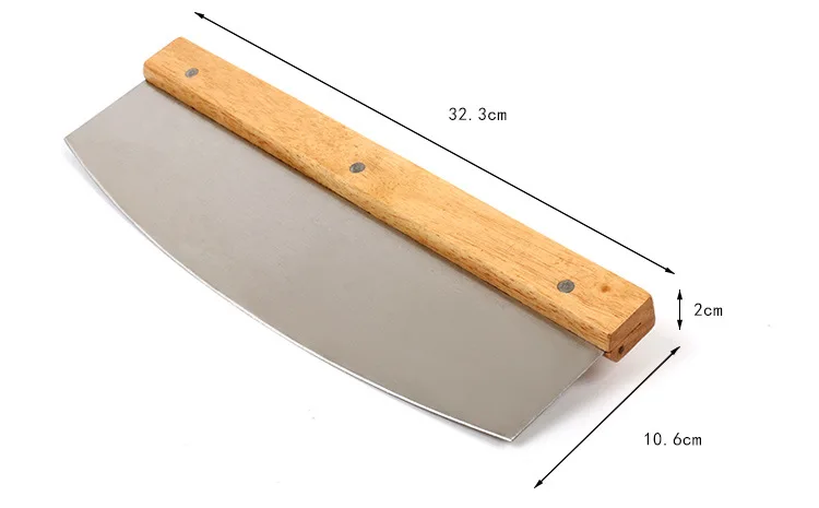 

1PCS Half-moon Pizza Cutter Baking Tool Long Stainless Steel Half-round Bread Shaker Rolled Sugar Cutter Bakeware