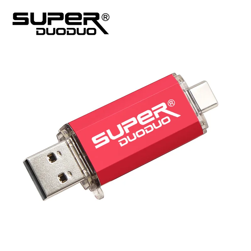 red Цветной USB 2,0 type-C металлический usb флеш-накопитель 16 ГБ 32 ГБ 64 ГБ 128 ГБ ключ usb флешка флеш-накопитель USB 2,0 для телефона type C - Цвет: red