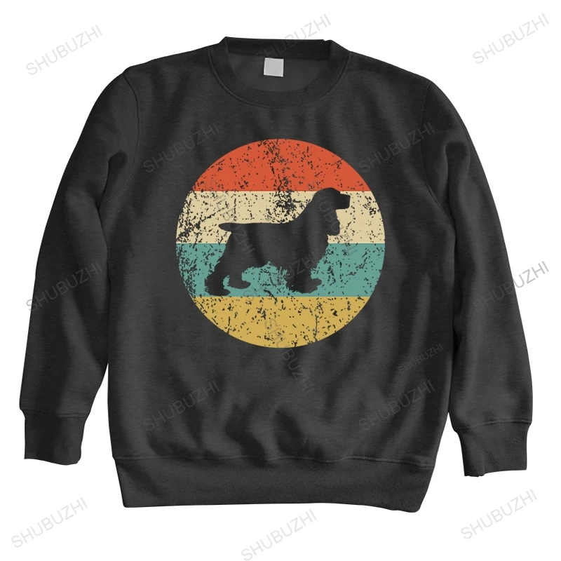 

Новое поступление, мужские черные толстовки с длинным рукавом, кокер-спаниель, ретро кокер-спаниель, собака, модная унисекс Толстовка, Пряма...