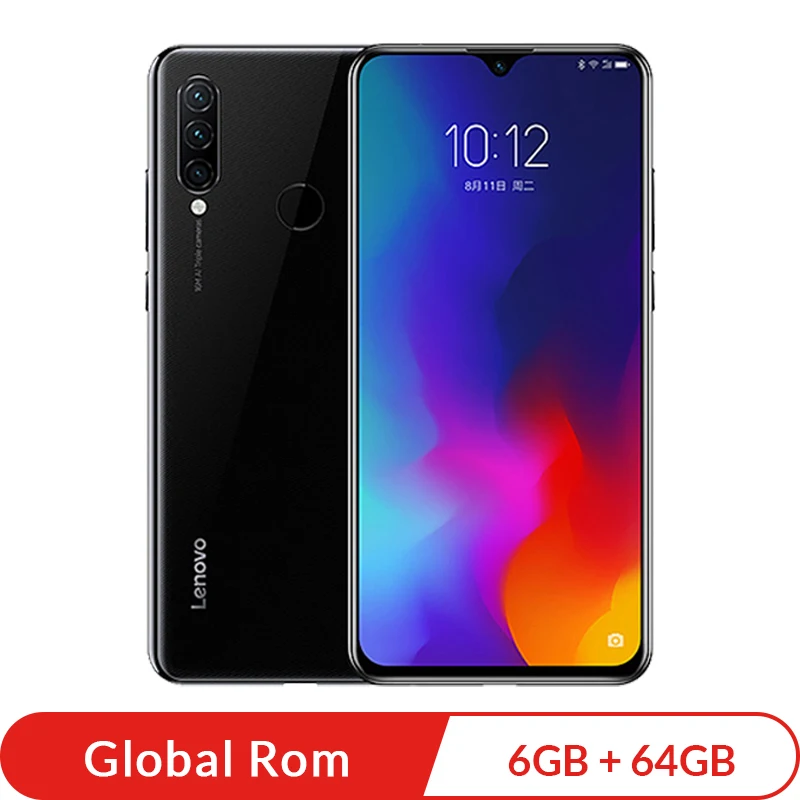 Z6 lite 6G64G Black Lenovo Z6 Lite 4 Гб 64 Гб глобальная ПЗУ Snapdragon 710 восьмиядерный смартфон 6,3 дюймовый экран тройные камеры Android 9,0 Быстрая зарядка телефон смартфон - Цвет: Z6 lite 6G64G Black