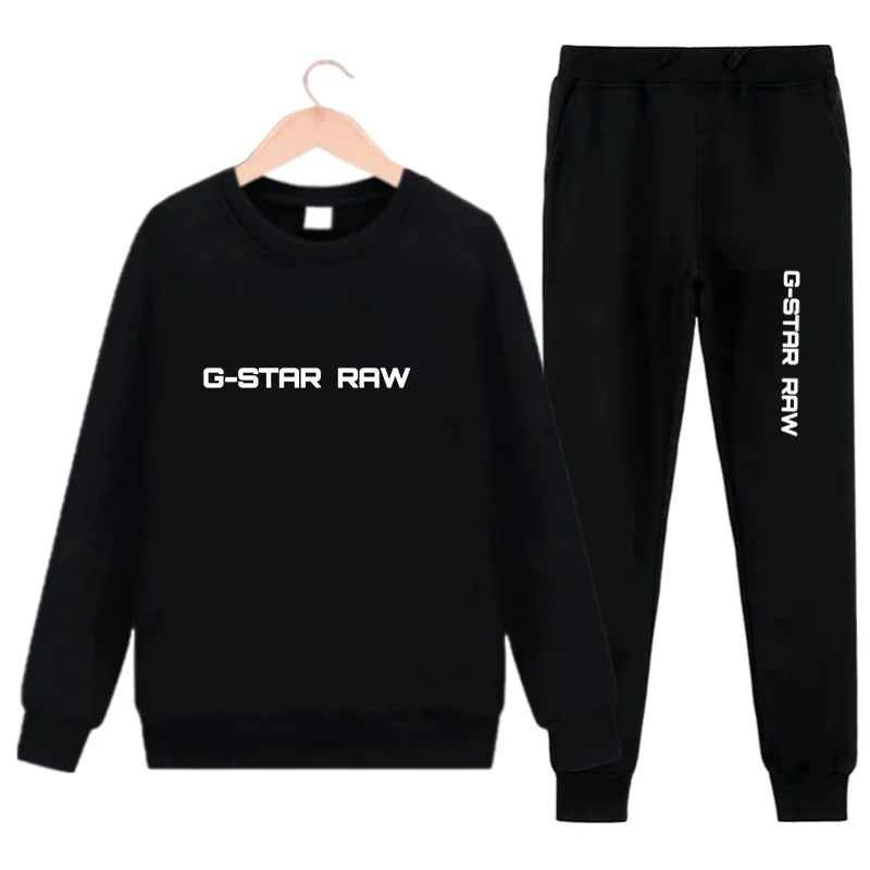 

Men's suit new trend sports suit men's O-neck hoodie top track suit + pants sweatpants 2-piece brand suit men's fashion hoodie