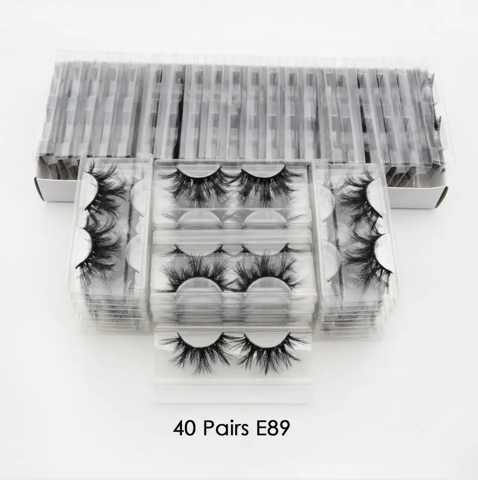 40 pairs E89 40 пар/лот visofree 25 мм мягкие ресницы 3d норковые ресницы безжалостные ручной работы маганские ресницы пушистые норковые ресницы E70 - Цвет: 40 pairs E89