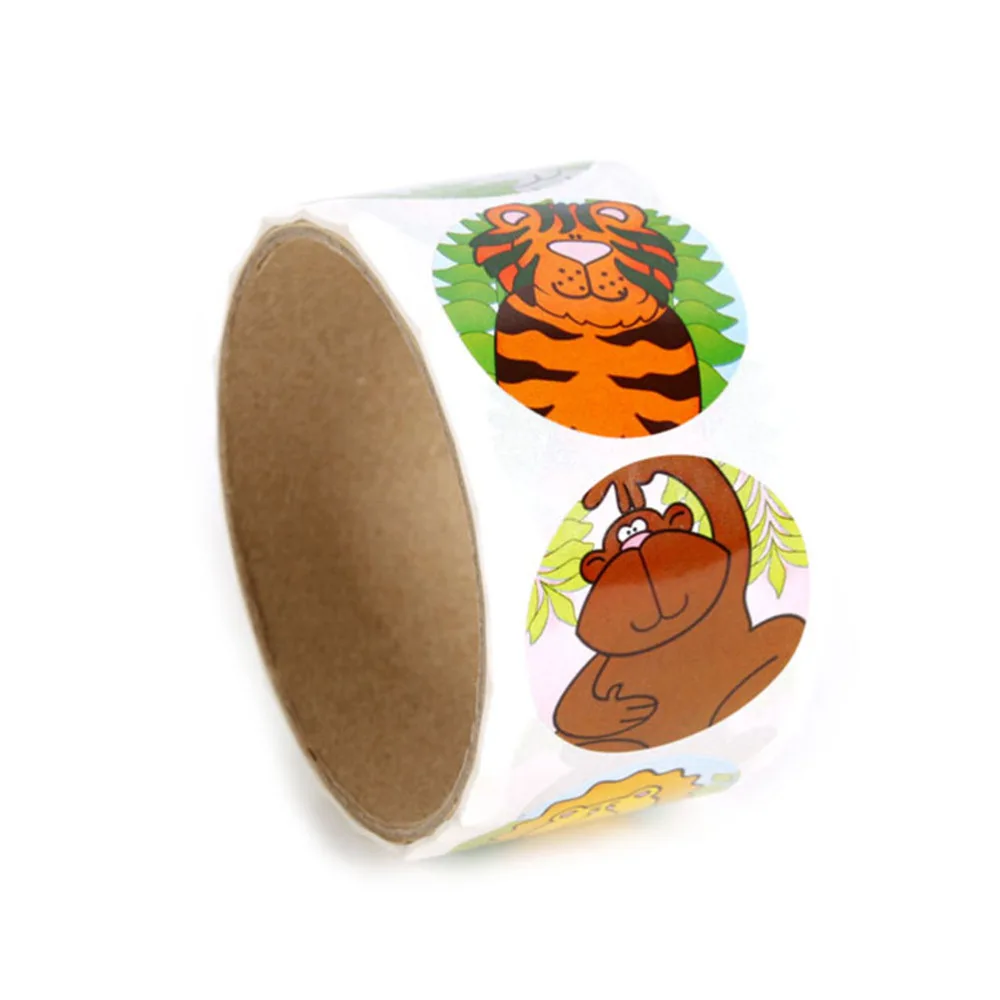 

Roll of Cartoon Animal Style Stickers Decals for Holiday / Christmas / Birthday