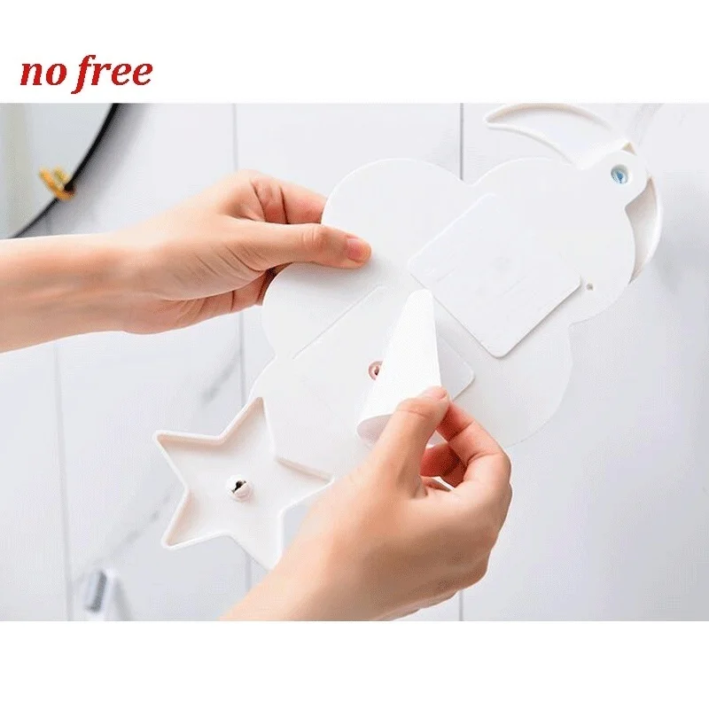 

Cloud Moon Hook Wall Mounted Free Nail Hanger for Kitchen Bathroom Door B1
