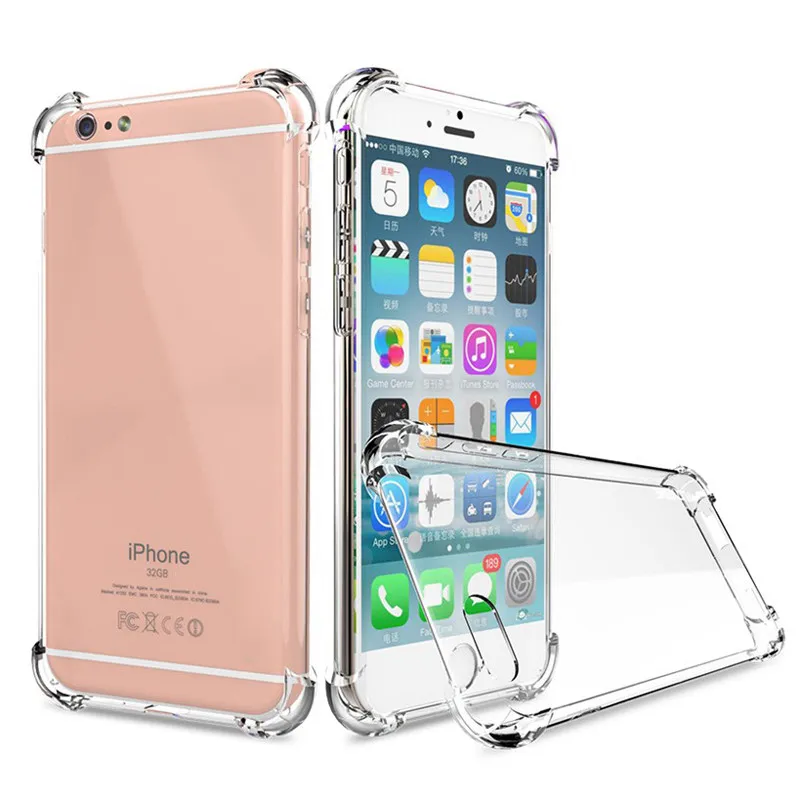 

Shockproof Phone Cases For iPhone 11 Pro X Xs Max 12 Transparent Silicone Case For iPhone 7 8 6 Plus SE 2020 XR Case Back Cover