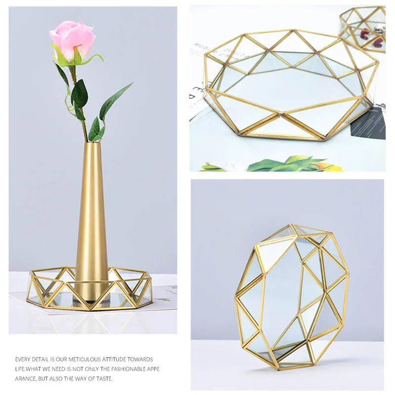 Стеклянная шкатулка для хранения ювелирных изделий органайзер макияжа