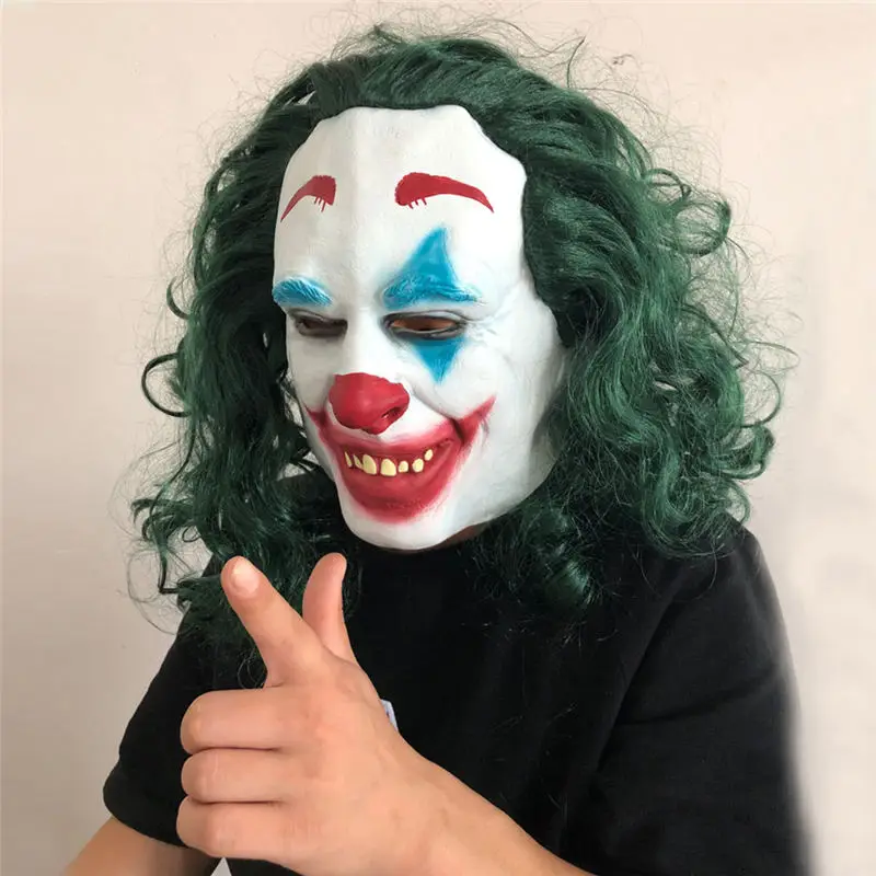 Joker Origin Movie Horror Mask клоун для косплея Joaquin Phoenix Arthur Fleck страшные латексные маски шлем