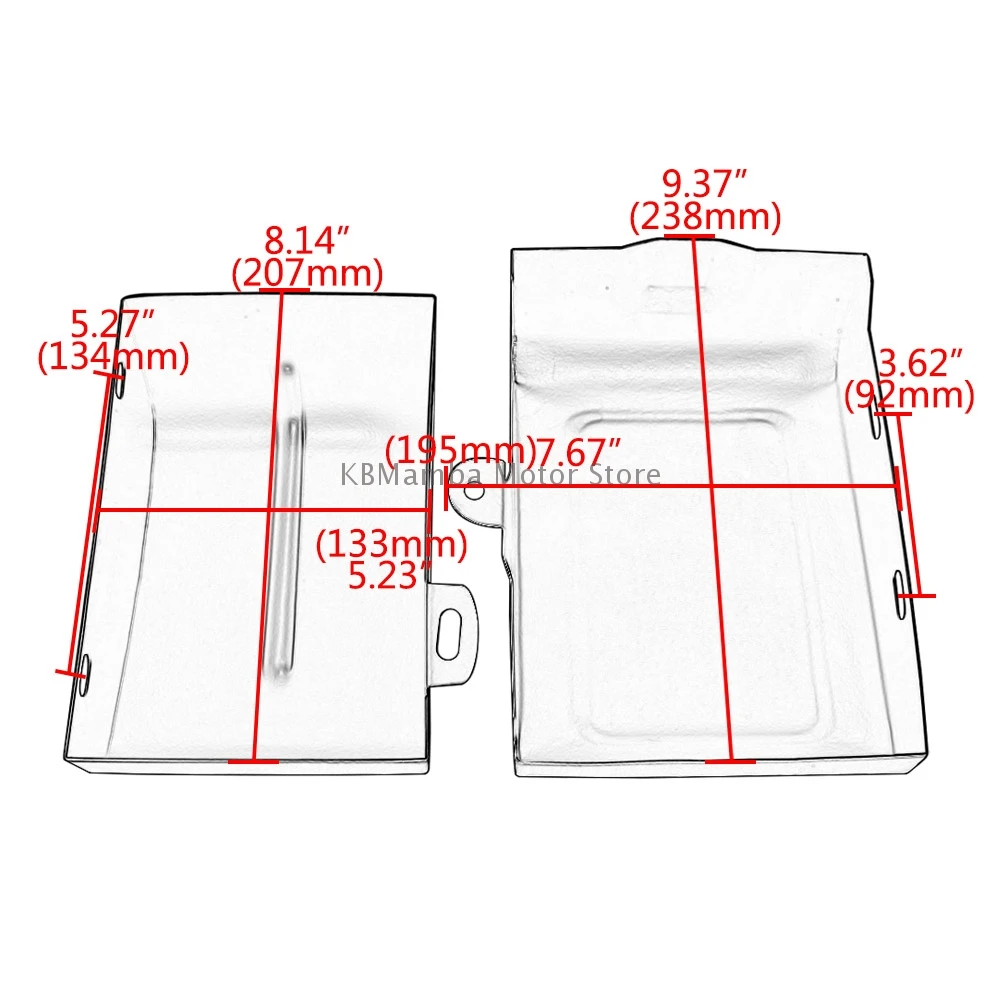 

Motorbike Black Side Battery Guard Panel Fairing Cover For Harley Dyna Street/Fat Bob Wide Glide FLD FXD FXDF 2012-2017