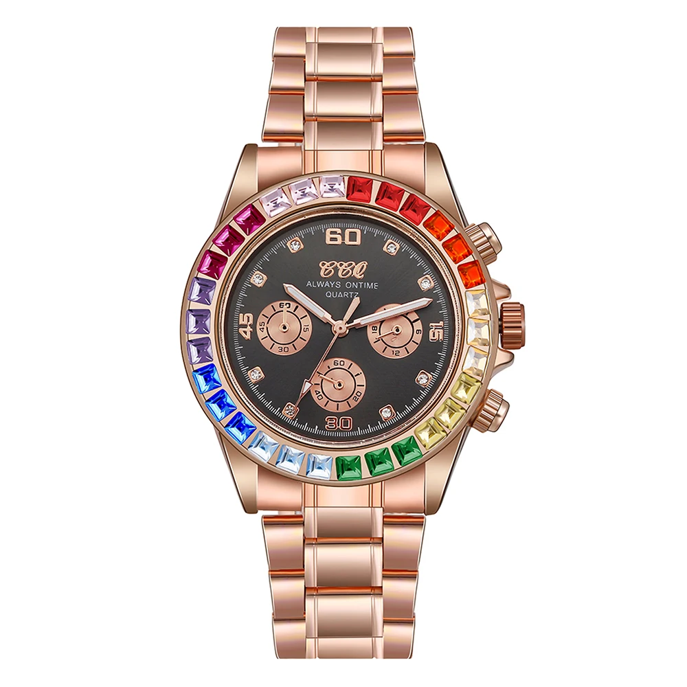 

Fashion Luxury Diamond Quartz Watches for Women Ladies Gold Stainless Steel Wristwatch Analog Female Iced Out Watch Reloj Mujer