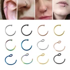 Кольцо в форме подковы для пирсинга носа, из нержавеющей стали