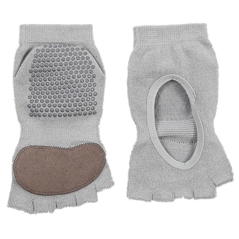 

Anti-slip Fitness Dance Pilates Socks Professional Indoor Yoga Sock Five Toe Backless Fitness Ballet Ladies Socks