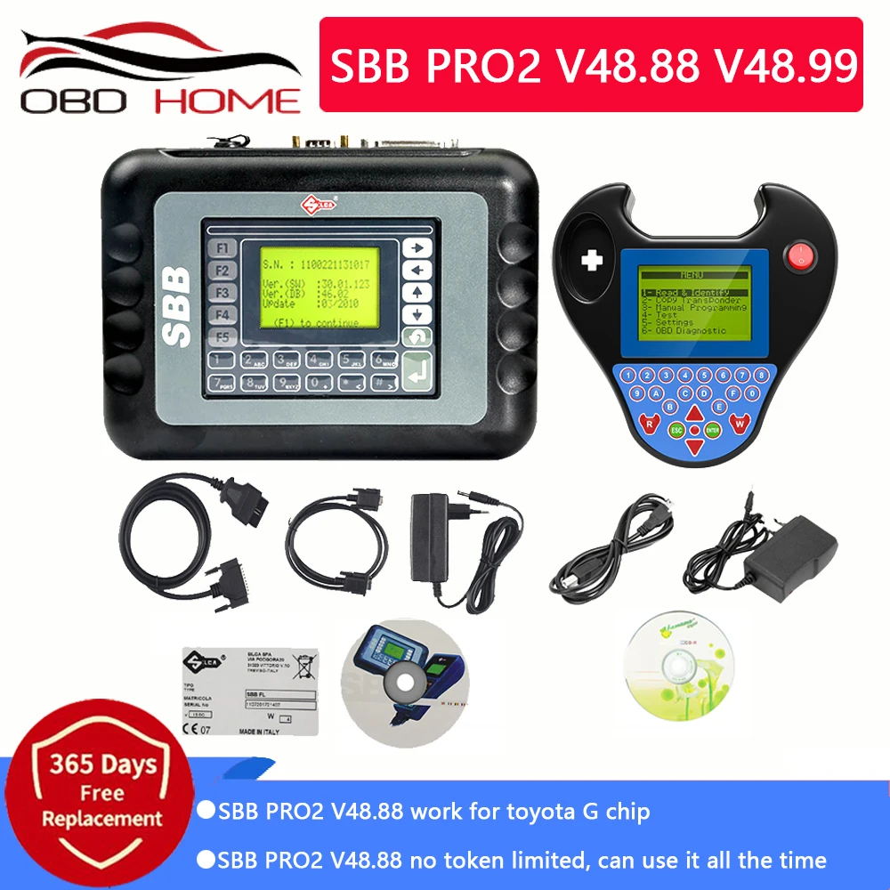 Программатор ключей SBB PRO2 OBD2 поддержка новых автомобилей до 2017 обновление V48.88 V46.02