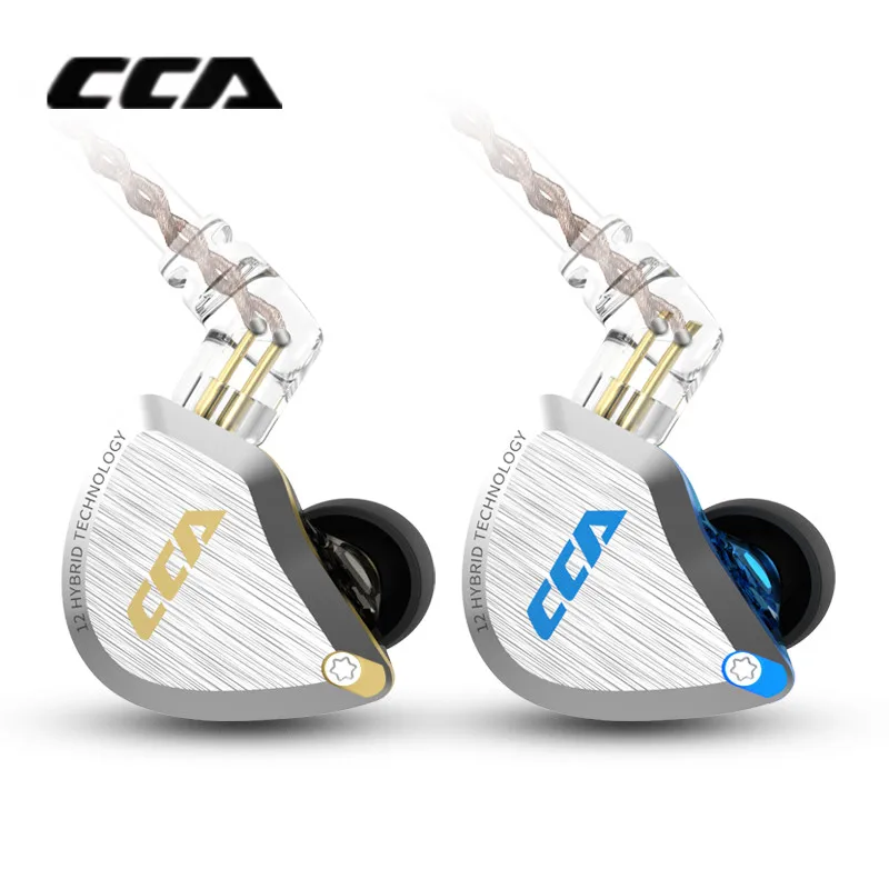 Наушники вкладыши CCA C12 5BA 1DD гибридные металлические Hi Fi наушники с басами и