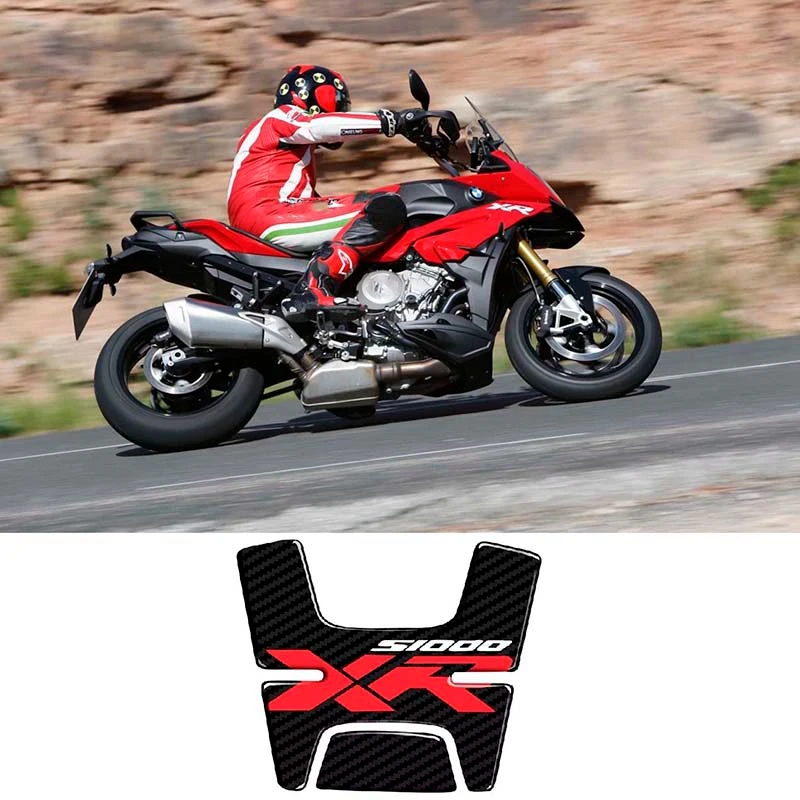 

Motorcycle Oil Tank Sticker Tank Pad Protector Carbon Fiber Decals for -BMW S1000XR S1000 XR Accessories