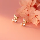 Женские серьги из серебра 925 пробы с искусственным жемчугом