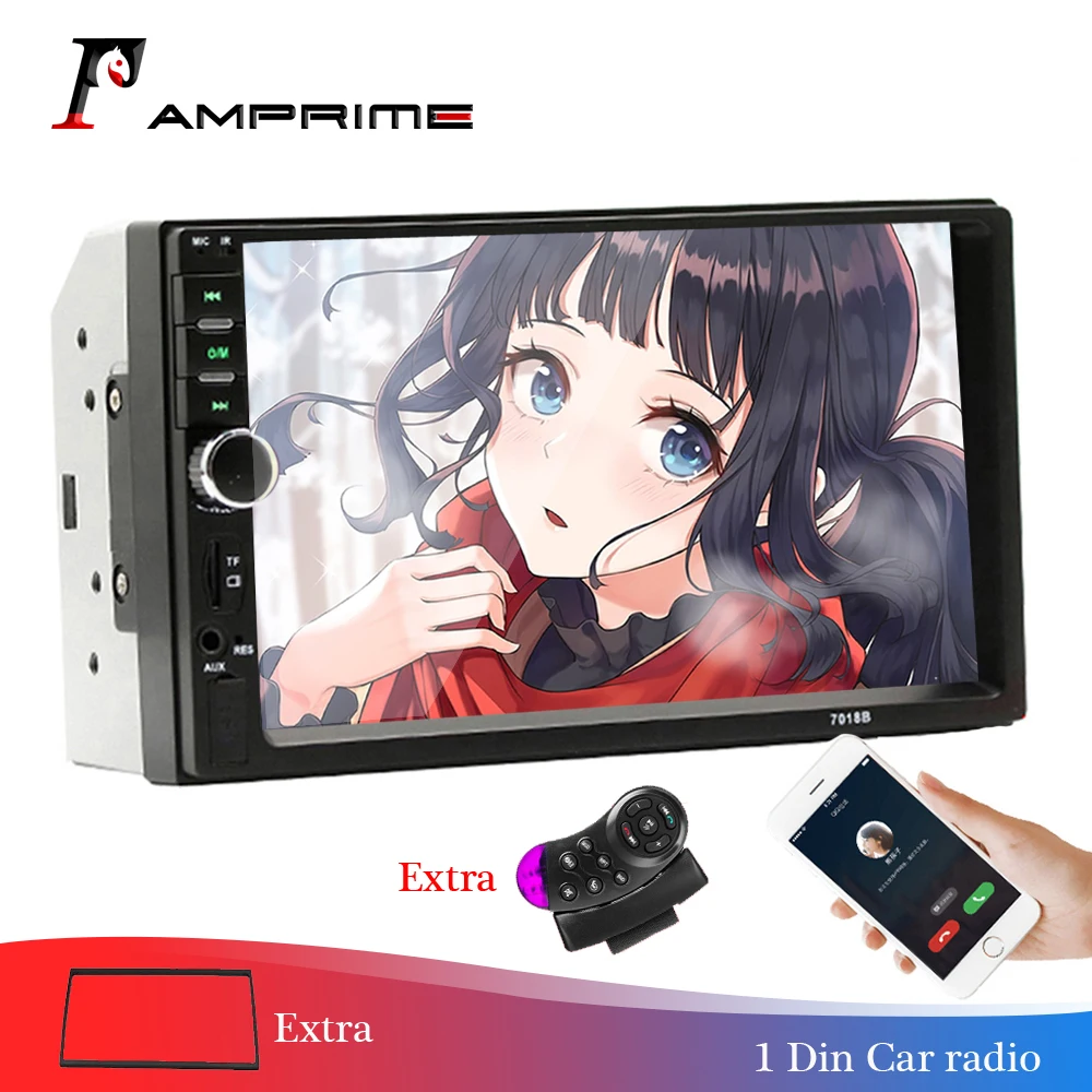 AMPrime Авторадио 2din 7 &quotавтомобильный мультимидио плеер Bluetooth Mirrorlink автомобильный
