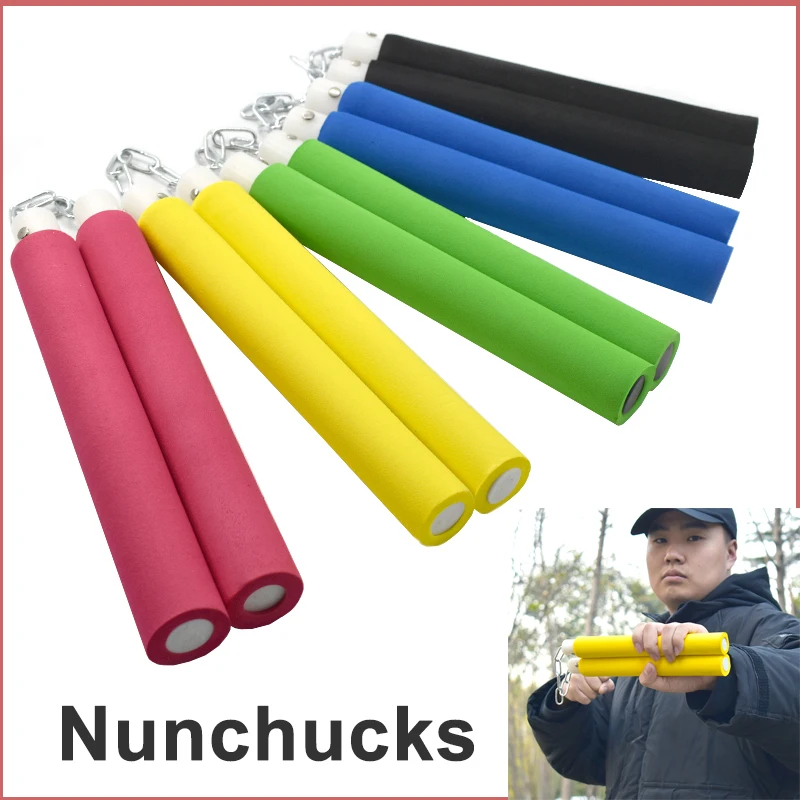 

Martial Arts Self-defense Toy Sponge Fitness Nunchaku Children's Color Nunchaku Kung Fu Beginner Training Apparatus