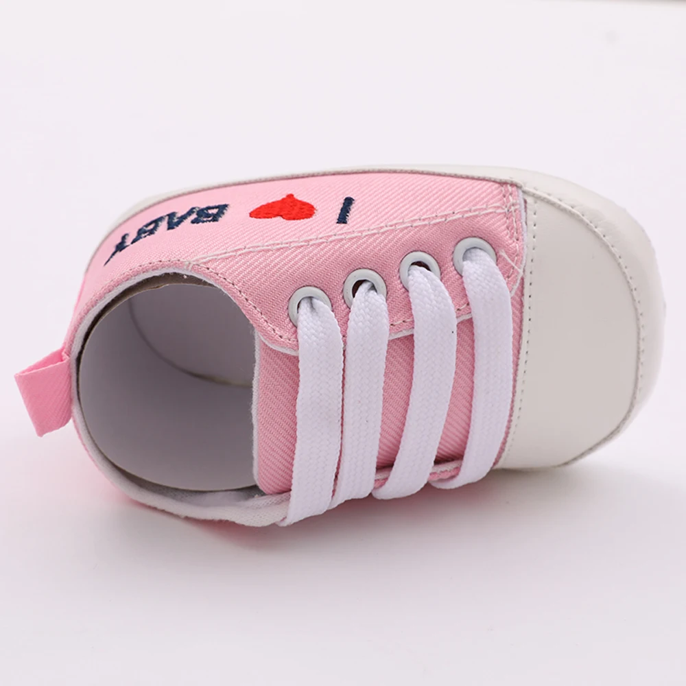 

New Fashion Boys Girls Canvas Shoes High Quality Two Strap Newborn Baby Toddler Fashion First Walkers For 0-18 Month