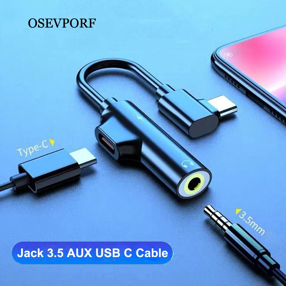 Кабель для наушников с разъемом USB Type c на 3 5 мм Huawei P30 P20 pro Xiaomi Mi 9 8 Oneplus 7|Переходники